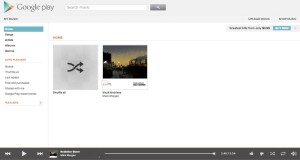 Главная страница Google Music