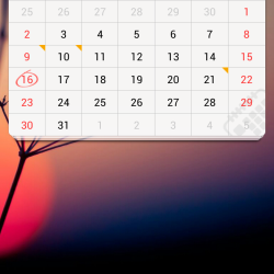 Go Calendar widget